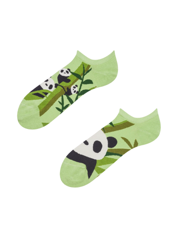 Vrolijke sneakersokken Panda's en bamboe