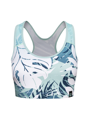 Vrolijke sporttop Blauwe blaadjes