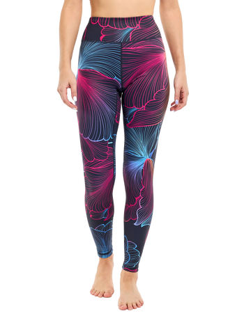 Vrolijke fitnessleggings Abstracte bloemen