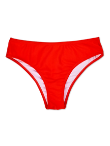 Midwaist bikinislip levendig rood