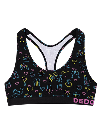 Vrolijke damesbralette Neonliefde