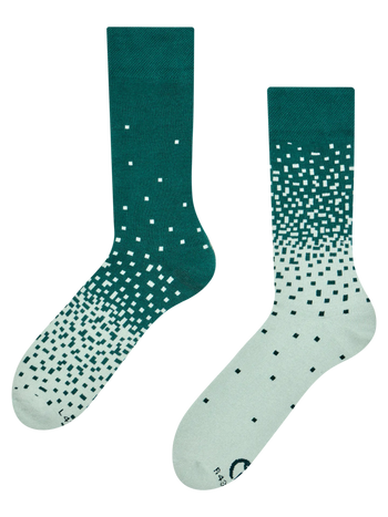 Chaussettes chaudes vert foncé et vert clair