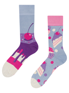 Chaussettes rigolotes en fibres de bambou Gâteau