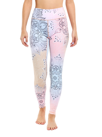 Legging de sport rigolo Mandala pastel