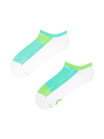 Chaussettes fonctionnelles vertes et menthe pour baskets