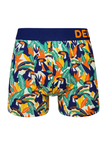 Boxer rigolo pour hommes Toucan et feuilles