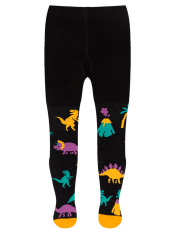 Collants rigolos pour enfants Dinosaures et volcans