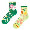 Chaussettes mi-mollet rigolotes Jardin de fleurs
