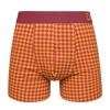 Boxer à motifs bordeaux et jaune pour hommes
