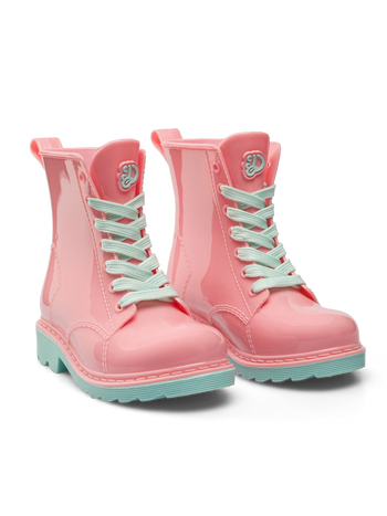 Bottes de pluie rose flamant rigolotes pour enfants