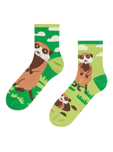 Chaussettes mi-mollet rigolotes Suricates