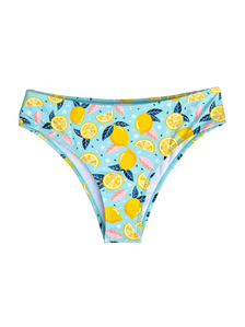 Culotte bikini taille moyenne Citrons d'été