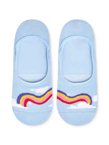 Chaussettes invisibles rigolotes Arc-en-ciel