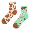 Chaussettes mi-mollet rigolotes Vache et cloche