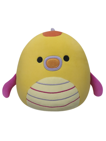 Peluche Squishmallows de 20 cm Leif le dragon de mer jaune au ventre rayé