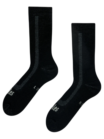 Chaussettes en éponge de laine mérinos noire