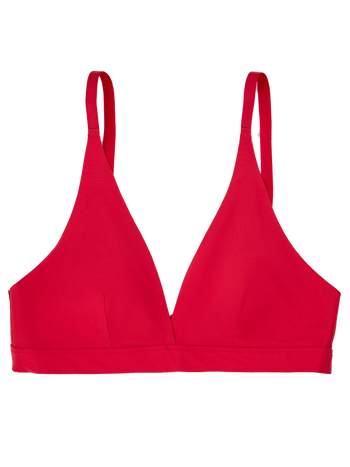 Naadloze driehoek-bralette voor dames Passierood