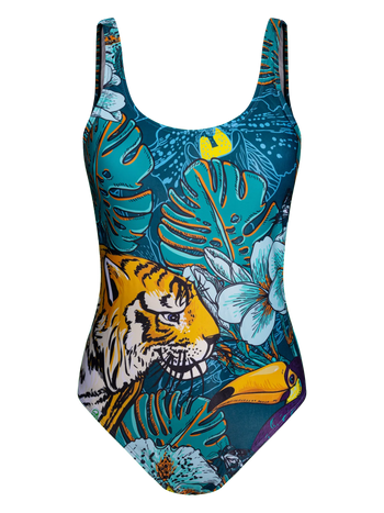 Vrolijk badpak voor dames Tropische jungle