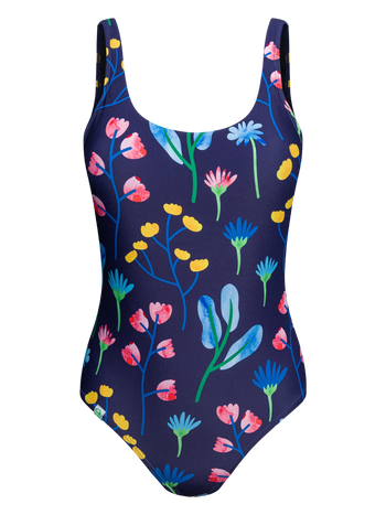 Maillot de bain une pièce rigolo Fleurs à l’aquarelle