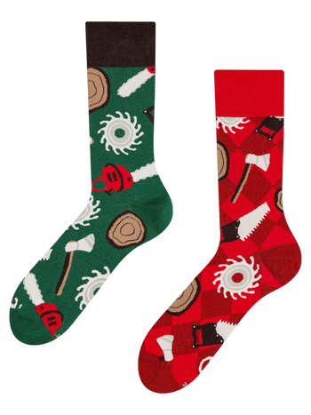 Chaussettes rigolotes Bûcheron