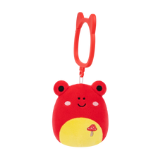 Squishmallows sleutelhanger Obu de rode tropische kikker met paddestoelen borduurwerk, 9 cm