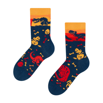 Chaussettes rigolotes pour enfants Monde des dinosaures