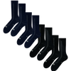 Lot de 4 paires de chaussettes bouclettes en laine mérinos noir et bleu foncé