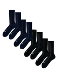 4-pack badstof sokken van merinowol – Zwart en donkerblauw
