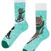 Chaussettes chaudes rigolotes Chat et luge