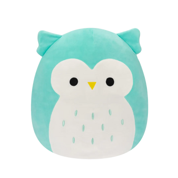 Peluche Squishmallows de 20 cm Winston le hibou bleu sarcelle