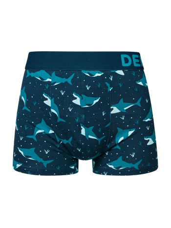 Boxers raccourcis pour hommes Requin Bleu