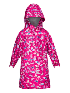 Vrolijke regenjas voor kinderen Roze vlinders