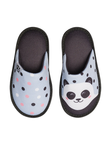 Vrolijke kinderslippers Happy panda