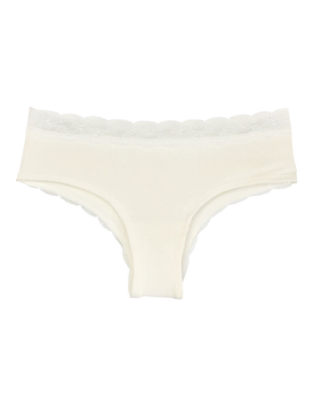 Culotte en dentelle hipster blanche véritable pour femmes