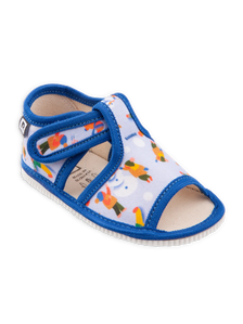 Pantoufles à bout ouvert pour enfants Hiver avec un bonhomme de neige