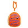 Peluche Squishmallows de 9 cm Clip-On Jay le beignet givré orange au filet violet