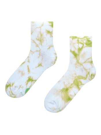 Chaussettes mi-mollet tie-dye citron vert