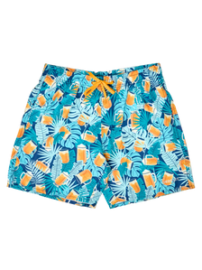 Vrolijk zwemshort voor heren Tropisch bier