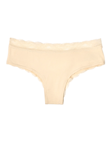 Kanten damesslip Beige