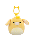 Squishmallows Clip-On Gavyn de gele ezel, 9 cm