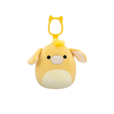 Squishmallows Clip-On Gavyn de gele ezel, 9 cm