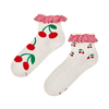 chaussettes cutecore Cerises pour pique-nique