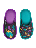 Vrolijke kinderslippers Dino's en vulkanen