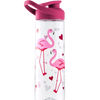 Vrolijke waterfles Flamingo's en hartjes 700ml