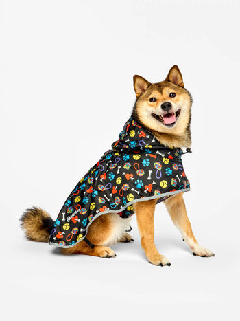Manteau de pluie pour chien Petits coeurs et pattes