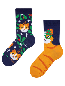 Kindersokken Kerstkat
