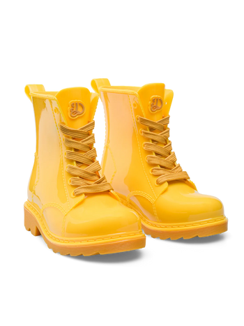 Bottes de pluie jaune or rigolotes pour enfants