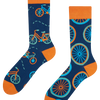 Chaussettes rigolotes Bicyclette orange