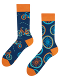Vrolijke sokken Oranje fiets