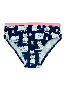 Vrolijke meisjesslips Speelse kitty